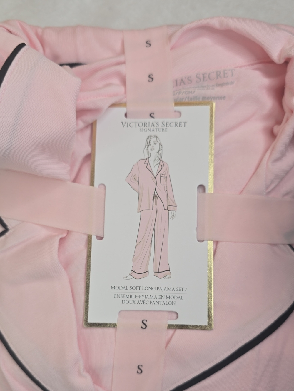 Victoria's Secret SoSoft  Modal Long Pajama Set Sz Small Angel Pink NWT - Picture 6 of 8